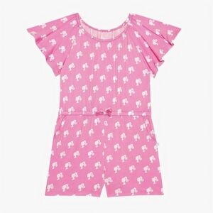 Posh Peanut Barbie Head Flutter Sleeve Romper 3T/4T NWT